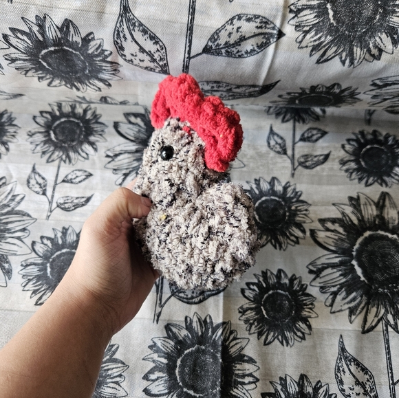 Crochet Mini Rooster Chicken Amigurumi Plushie - Picture 6 of 8